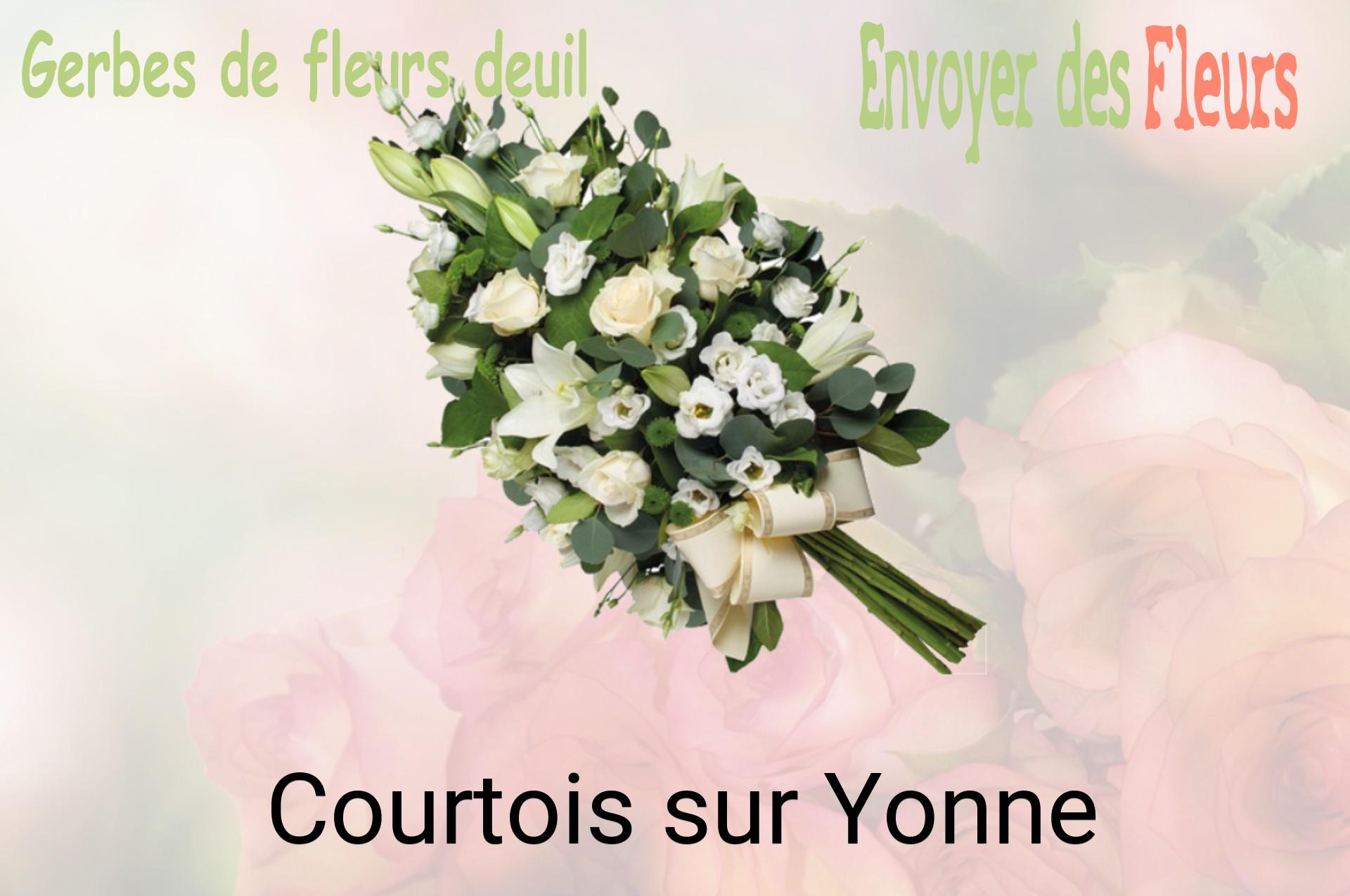 Gerbe de fleurs de deuil livrée à Courtois-sur-Yonne